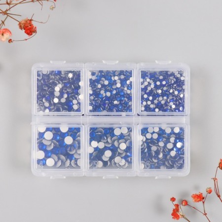 Decor for creativity Glass "Rhinas. Royal-blue" d = 2-4.8 mm nr 1188 pcs 6x8x1.5 cm-4