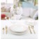Arya Home Elegant Pearl dishes, 24 items, white color