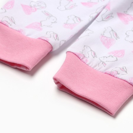 Children's sliders "Antoshka", white color/bunnies, height 68-2