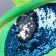 Baby backpack with sequins "Green Dragon", p. 23 × 28 cm