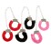 Handcuffs with fur, on a chain, color mix