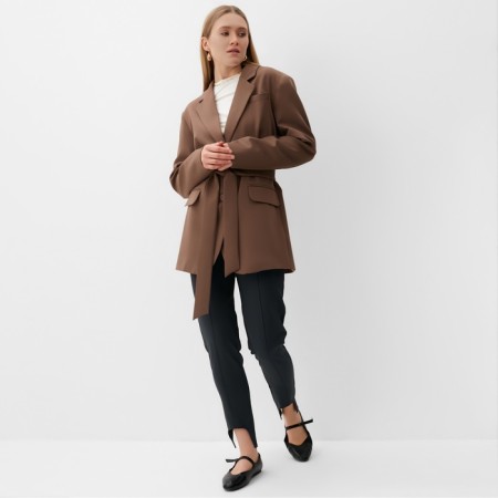 Women's jacket Minaku: classic brown color, rr 42-44-4
