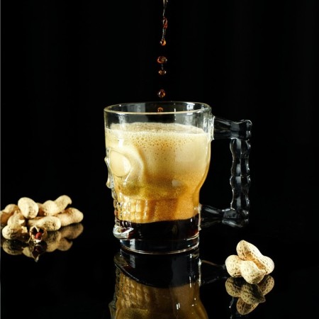 Glass mug for beer "Skull. Halloween ", 500 ml-4
