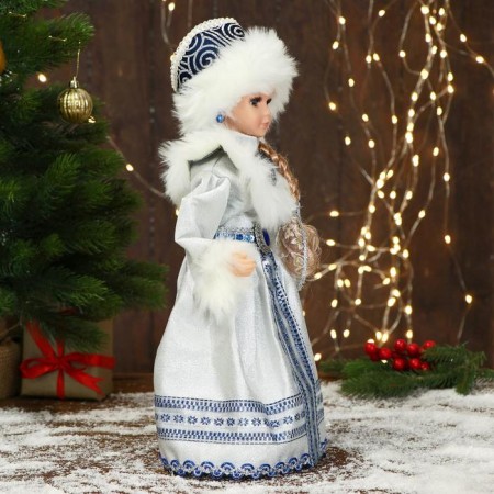 Snow Maiden "In a fur coat with patterns" moves, 19x40 cm-3