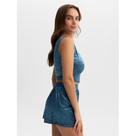 TOP Women's KAFTAN VELVET 48-50, blue-6