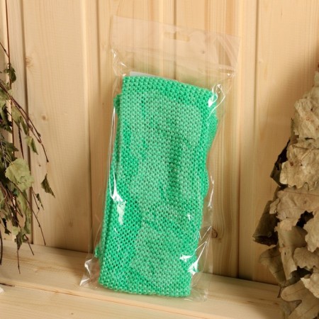 Bath knitted washcloth "Superdlin", 70x11cm, Mix color-8