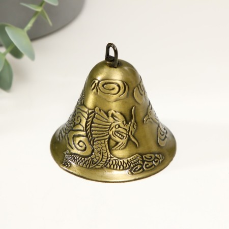 Bronze bell "Dragon and Phoenix" d = 6 cm-3