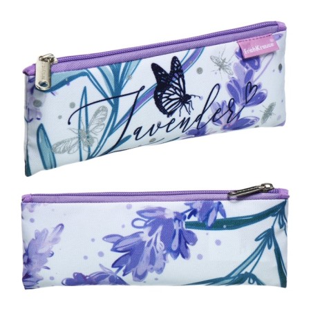 Penal soft, 1 compartment, 90 x 220 mm, flat, Erich Krause, Lavender White/Lilac 56971