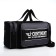 Road bag on lightning, 3 outer pockets, long belt, black/gray color