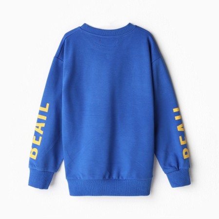 Sweatshirt for a boy, blue color, height 122-128 cm-4