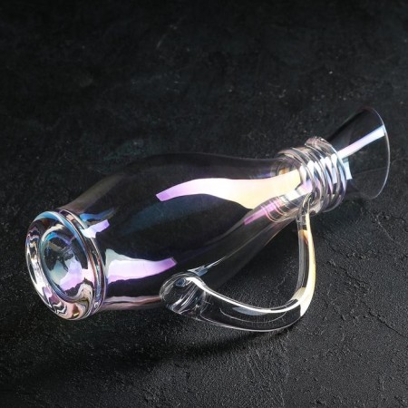 Glass decanter "Bagira", 1 l, 15 × 10 × 32 cm, pearly color-1