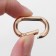 Oval -karabin, 31 × 20 mm / 23 × 12 mm, thickness - 4 mm, 5 pcs, gold color