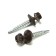 Roofing screws 4.8x35 mm, RAL8017 Brown color, 250 pcs.