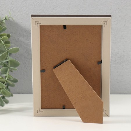 Photo frame plastic 10x15 cm "Staircase with rhombuses" Chocolate 2x13x17.9 cm-4