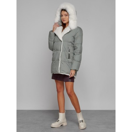 Winter jacket, size 48, light green color-4