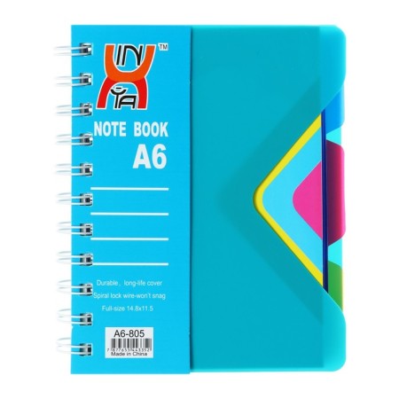 Notepad on the crest A6, 100 sheets, line, plastic cover, with dividers, New, mix-1
