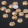 Flat adhesive rhinestones (set 20 pcs.), 10mm, gold color