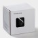 Ceramic mug with a spoon "Black marble", 350 ml, black color