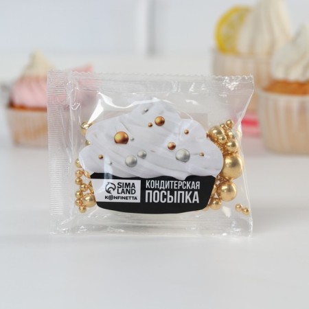 Sprinking confectionery Easter figure: gold, 25 g.-7