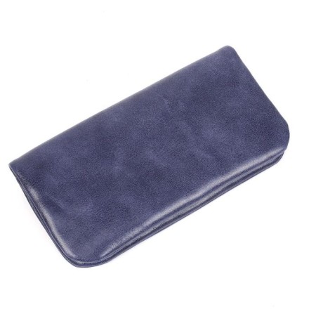Kuletkuhurnik wallet, button, 3-for bills, 1-for coins, 11-for cards, blue cracker