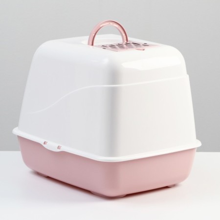 Lexi cats toilet closed white/pink 50.5 x 39 x 41 cm-3