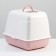 Lexi cats toilet closed white/pink 50.5 x 39 x 41 cm