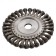 Denzel Ushm brush, 150 mm, flat, twisted stainless steel. wire 0.5 mm, landing 22.2 mm