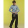 Turtleneck for the boy Pelican, height 122 cm, color gray