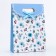 Gift box-package, packaging with a cut handle, "blue cornflowers", 14 x 6 x 21 cm
