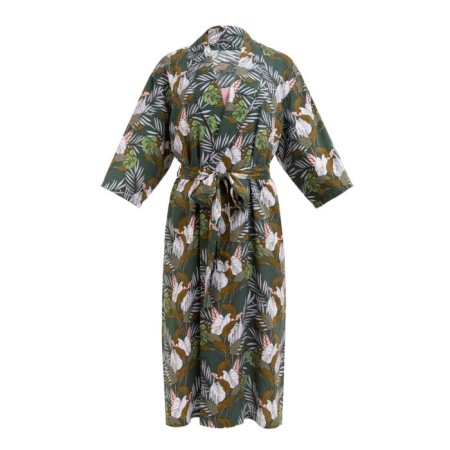 Kit (robe and combination) KAFTAN, 40-42, green/roses-8