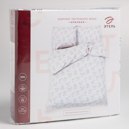 Bed linen Ethel 1.5 joint venture “Rabbits” 143x215 cm, 150x214 cm, 70x70 cm - 2 pcs-6