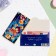 Money envelope "Happy Birthday!" embossing, blue background, flowers, 16.5x8.5 cm