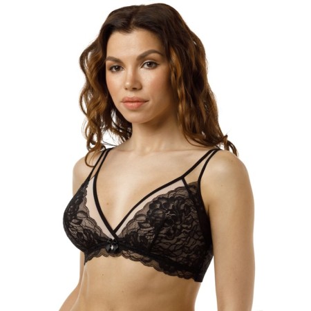 Women's bras of Lengy, size 70a, black color with silver peon-1