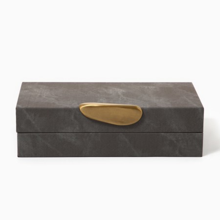 The casket for jewelry "gray marble" eco -leather, set 2 pcs.-4