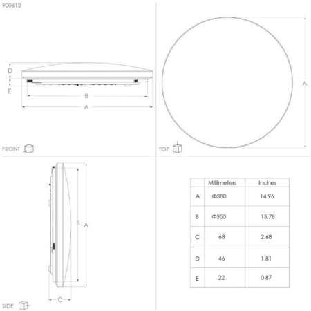 Rende ceiling lamp, 19.5W Led-4