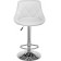 Baric stool Curt metal/eco -leather, chrome/white 45x50x84 cm