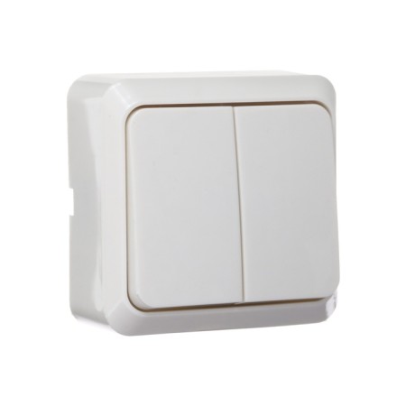 Luazon Lighting "League" switch, 10 A, 2 keys, invoices, white-1