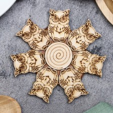 Hot “owl” stand, d = 11 cm, juniper