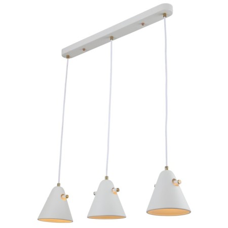 Suspended lamp RIVOLI Chelsea 3141-203 3CH14, 40W, White, Brass