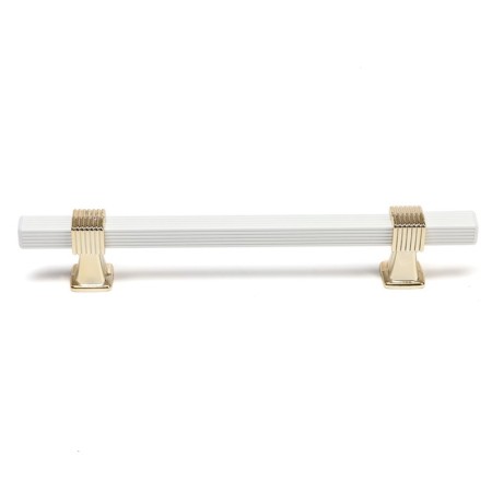 Cappio pk117 bracket handle, m/o 128 mm, white/gold color-2
