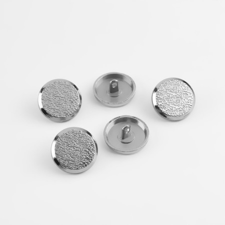A set of buttons on the leg, d = 18 mm, 5 pcs, silver color-1
