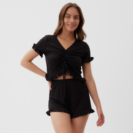 Pajama female (T -shirt and shorts) KAFTAN BLACK p. 48-50