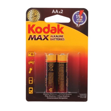 Battery alkalin Kodak Max, AA, LR6-2BL, 1.5V, blister, 2 pcs.-4