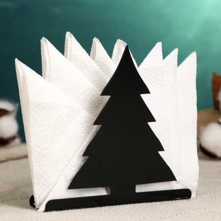 Napkin "forest" 12x3cm, black-1