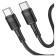 Hoco X83, Type-C cable-Type-C, 60 W, 3 A, 1 m, data transfer, PVC, black