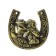 Horseshoe Brownie with a samovar "Peace to your house", 7 x 7 cm