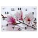 Carty clock is wall, interior "white-lilac flowers", silent, 25 x 35 cm
