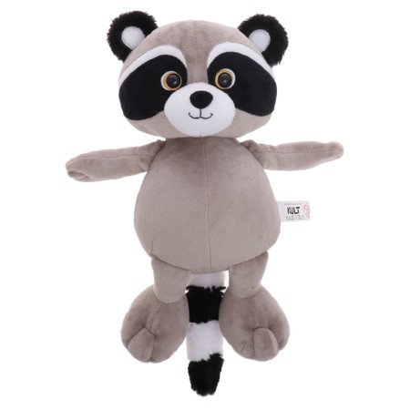 Soft toy "Raccoon Joe", gray color, 25 cm-3