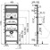 Installation frame for Pussuar and sensory device Alcaplast a107s/1200
