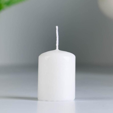 Set of candles - cylinders, 4x5 cm, set 3 pcs, white-4